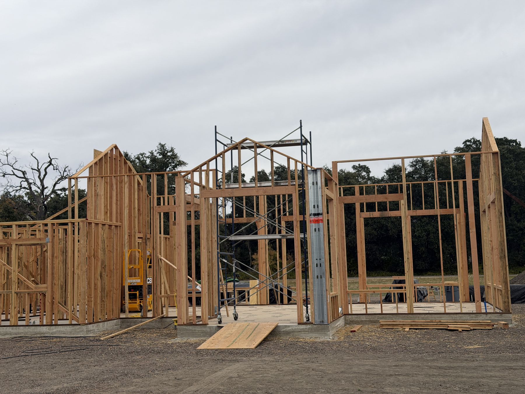 Custom home during framing